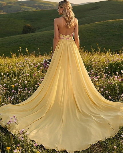 Floral V Neck Corset Mermaid Formal Prom Dresses