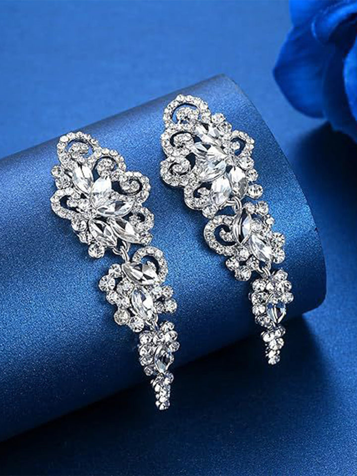 Tassels Classic Flower Beadings Crystal Earrings