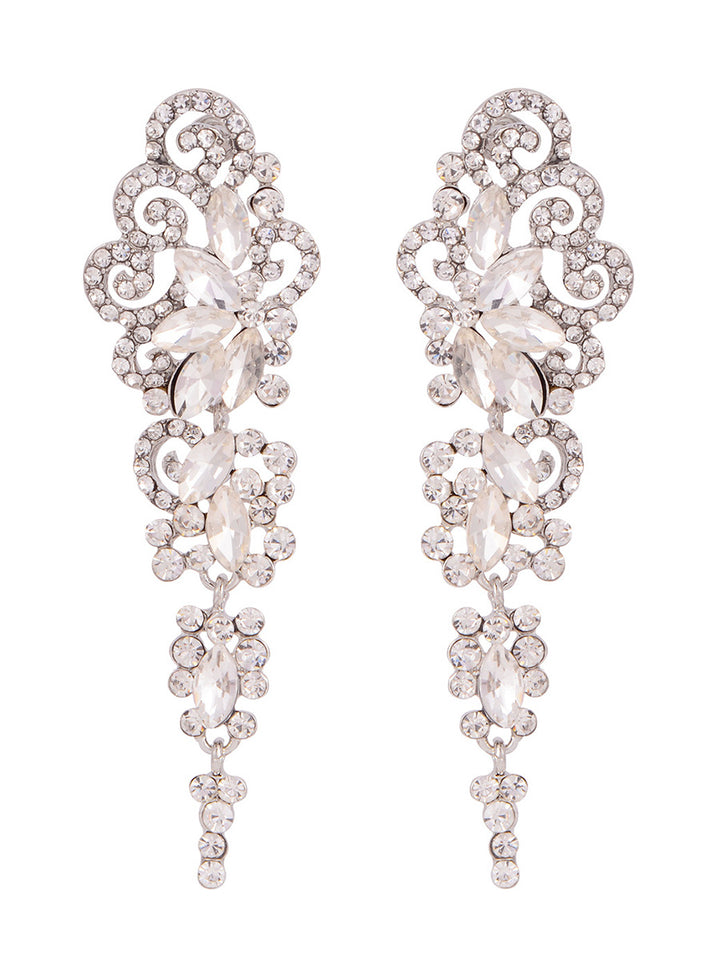 Tassels Classic Flower Beadings Crystal Earrings